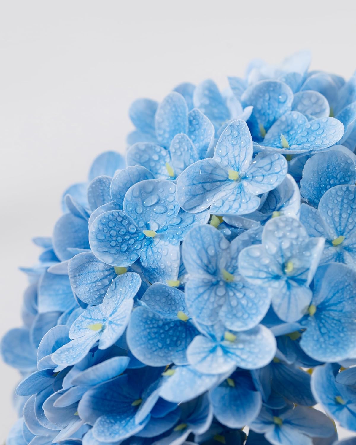 DuHouse 3Pcs Large Hydrangea Artificial Flowers,Latex Real Touch Hydrangeas Lifelike Hydrangea Flower for Home Wedding Bouquets Centerpieces Party Living Room Decoration(Blue) - Image 3