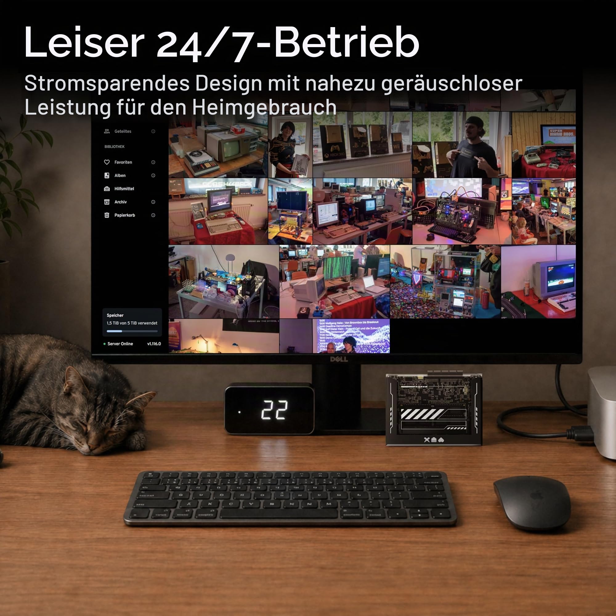 ZimaBlade X86 Einzelplatine-Server für Cybe Native, DeskBuild NAS-Kit 4-Core DIY NAS mit One-Click-Apps Hackbarer persönlicher Server mit PCIe x4, Gigabit Ethernet 4K Media Network Attached Storage