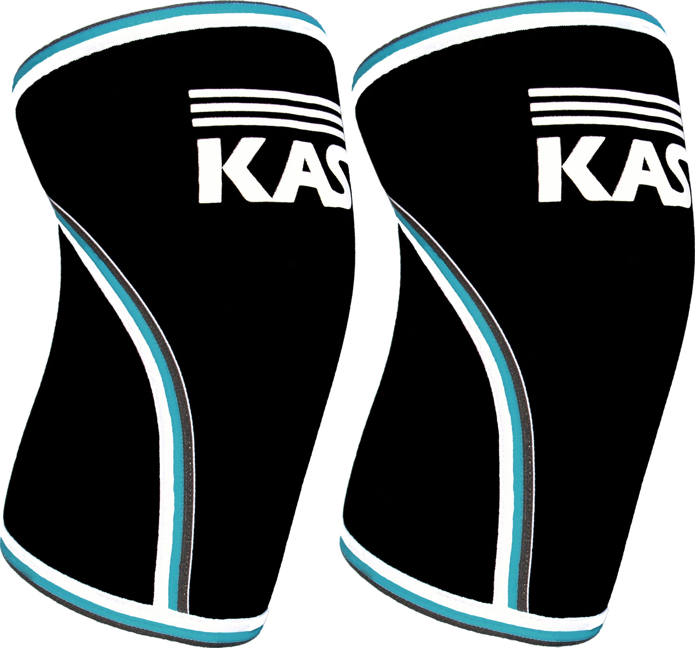 KASP Knee Sleeves 7mm Neoprene Support Brace Designed for Weightlifting, Cross Training & Powerlifting - Injury Prevention & Recovery - Exercise & Workout Aid Men & Women Blue Trim Large