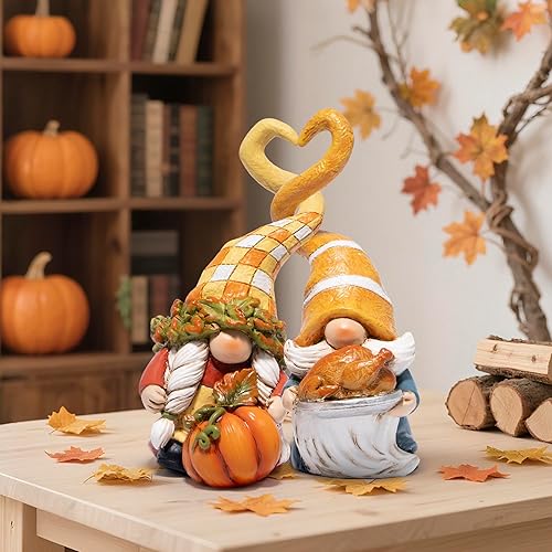 Vista 49 de Hodao Thanksgiving Pumpkin Decorations Gnome Elf Collectibles Home Decor Thanksgiving Pumpkin Gnomes Charming Fall Collectibles for Home Decor and
