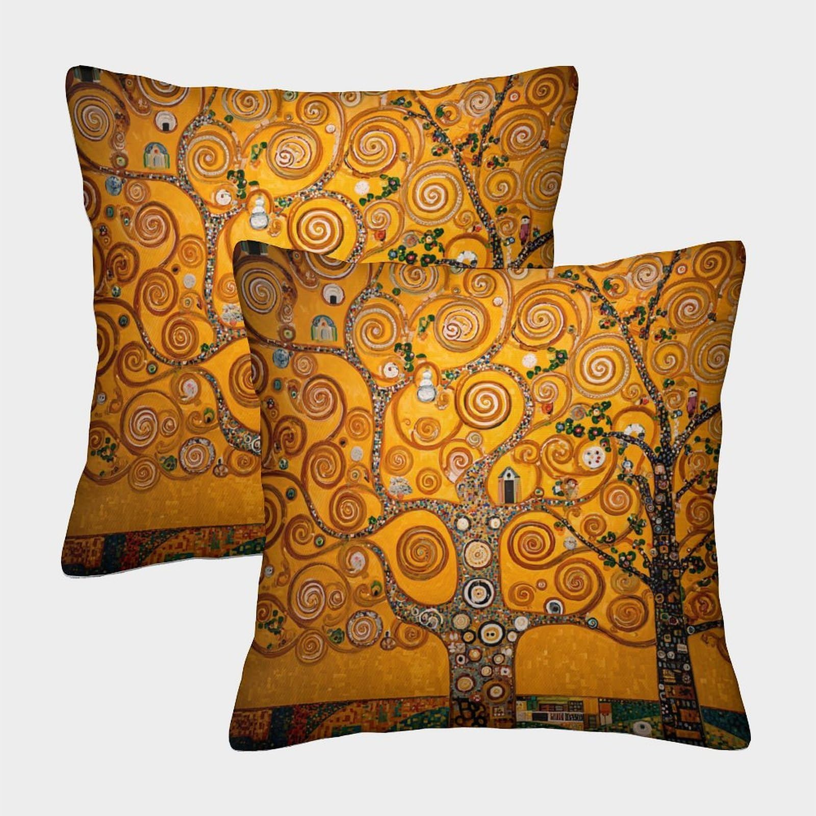 kaiyun 2 Pack 3D Tree of Life Cushion 3D Soft Touch Pillowcase,sofa Chair Home Furnishings 45x45cm