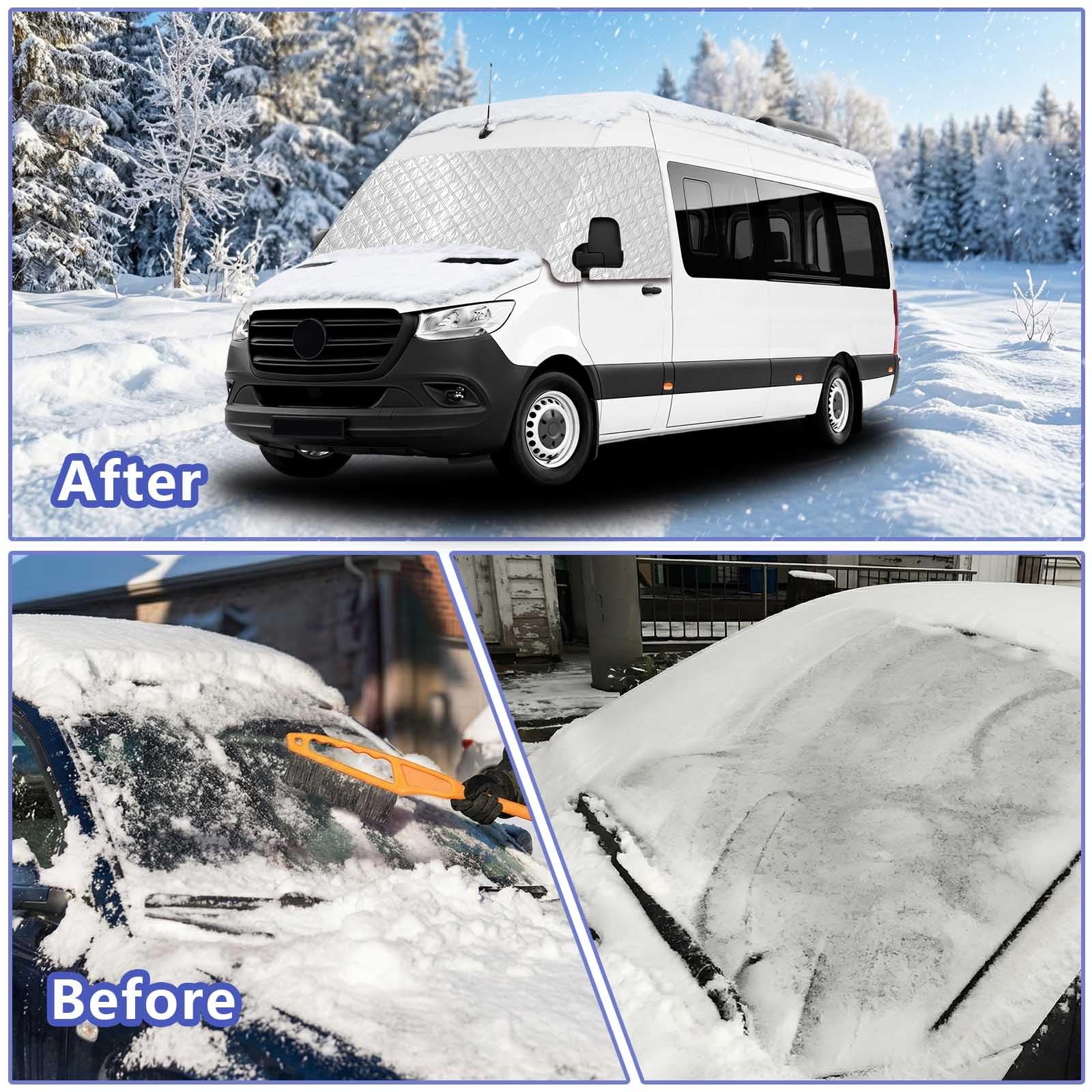 Frontscheibenabdeckung kompatibel mit Mercedes-Benz Sprinter VS30 (2019–2026) | 4-Jahreszeiten Sonnenschutz & Frostschutz | Thermo Hitzeschutz, EIS & UV Schutz | Diebstahlsicher | inkl Tasche