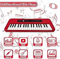 Vista 12 de Teclado de piano para niños, piano electrónico portátil de 37 teclas para niños con micrófono, teclado de música, juguetes de piano para niños