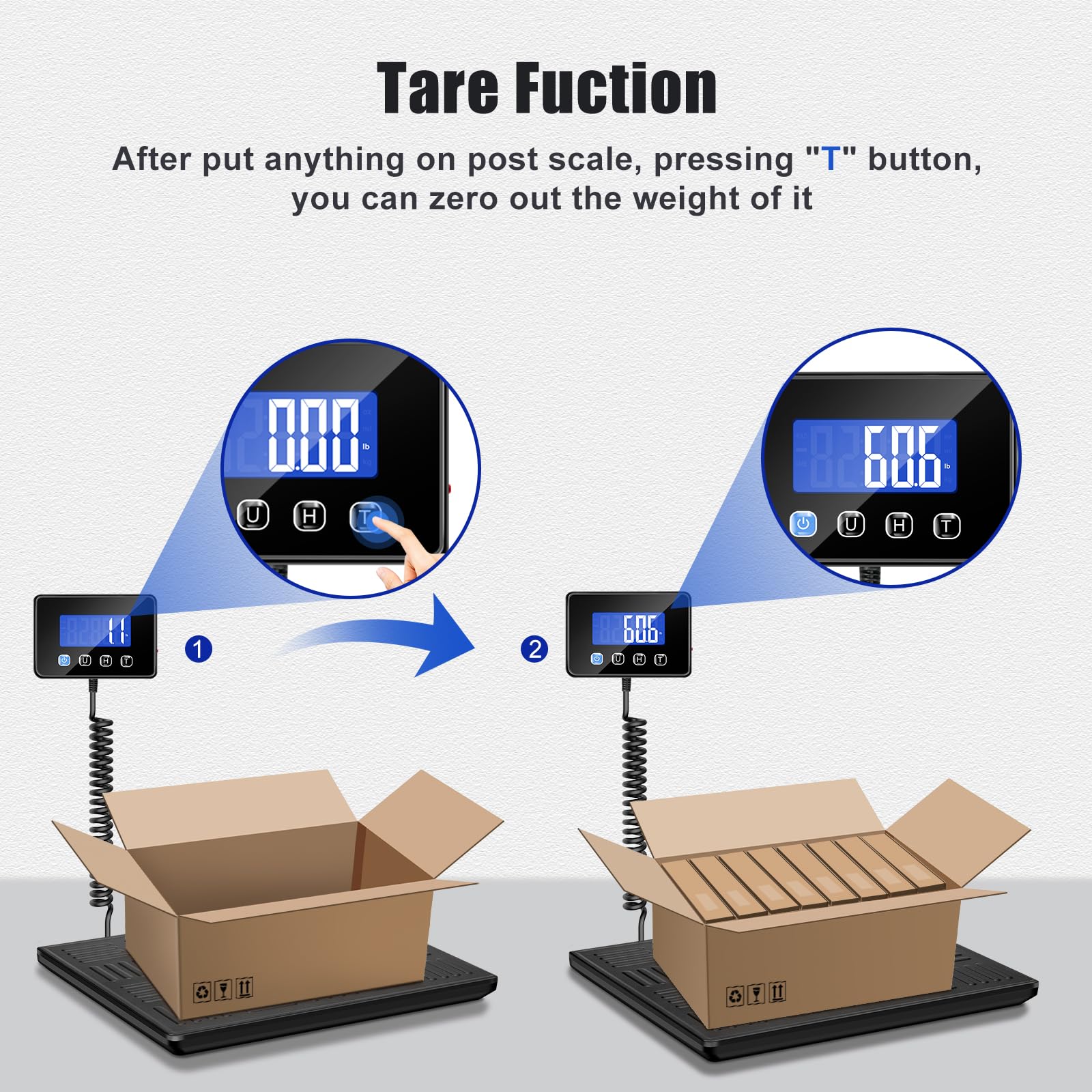 Shipping Scale 660lbs Heavy Duty Digital Luggage Scale for Packages 0 35oz High Accurate Postage Scale for Small — view 6