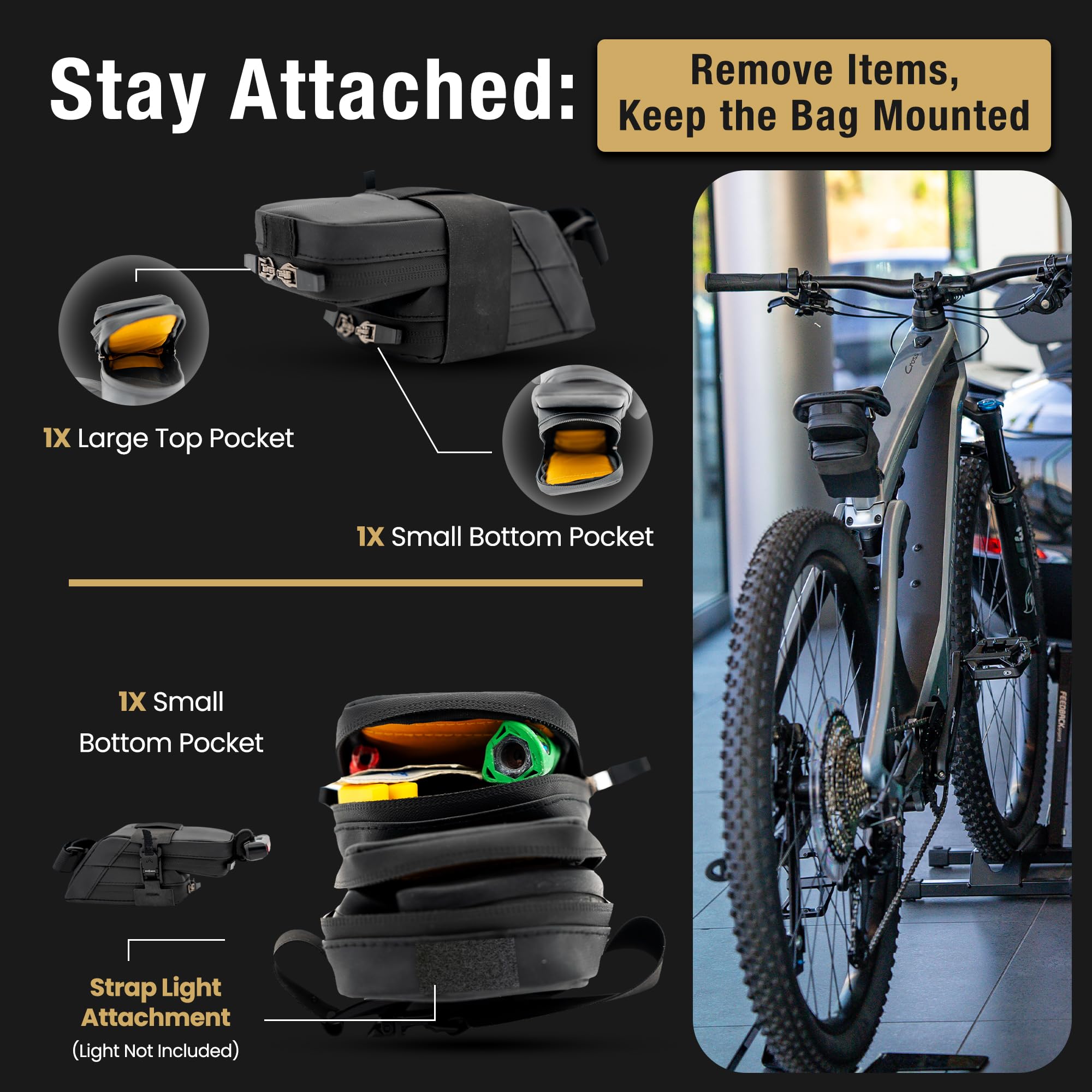 Lumiere & Co. Sac de selle de vélo, Sac de selle de vélo, Mach X