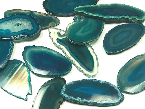Miniatura 6 de Zentron Crystal Collection 20 rebanadas de ágata de 2 pulgadas (verde azulado, 20)