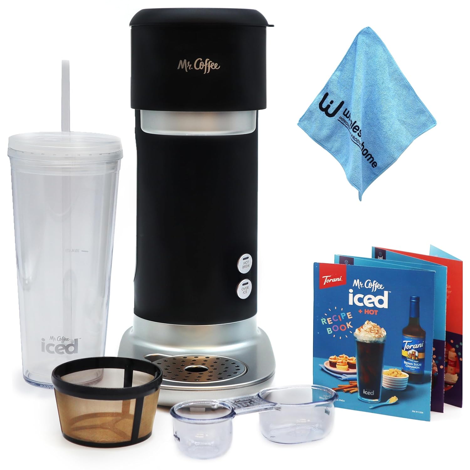 Mr Coffee Iced Coffee Maker Single Serve Hot and Cold Coffee Maker with 22 ounce Reusable Tumbler Filter