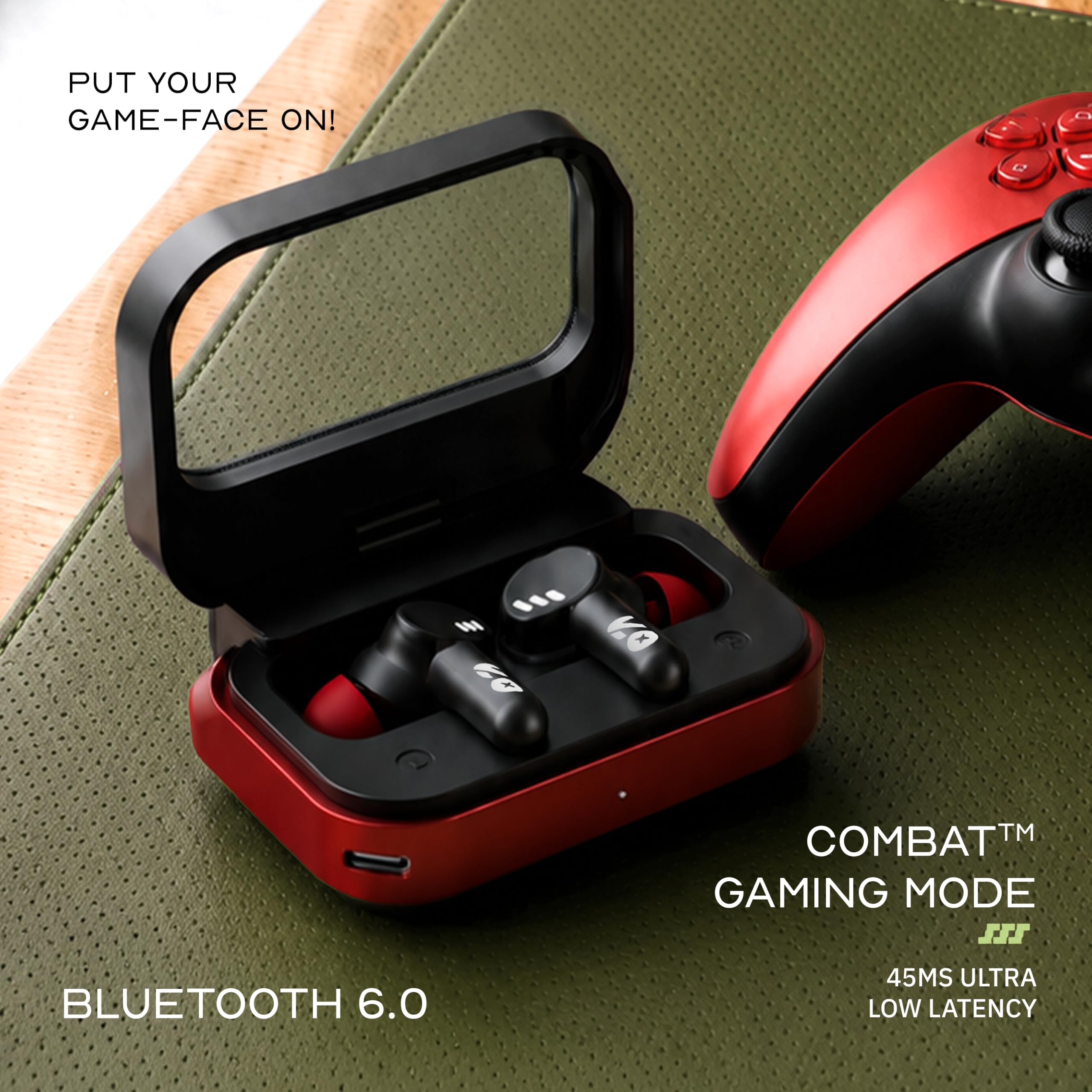 GOBOULT Newly Launched Tenet Pro with ANC TWS Earbuds, 75H Playtime, Amp App Support, 32dB ANC, Quad Mic ENC, Dual Device Pairing, 13mm Driver Ear Buds, Bluetooth 6.0 Wireless Earbuds (Crimson Red) — Amazon image 6