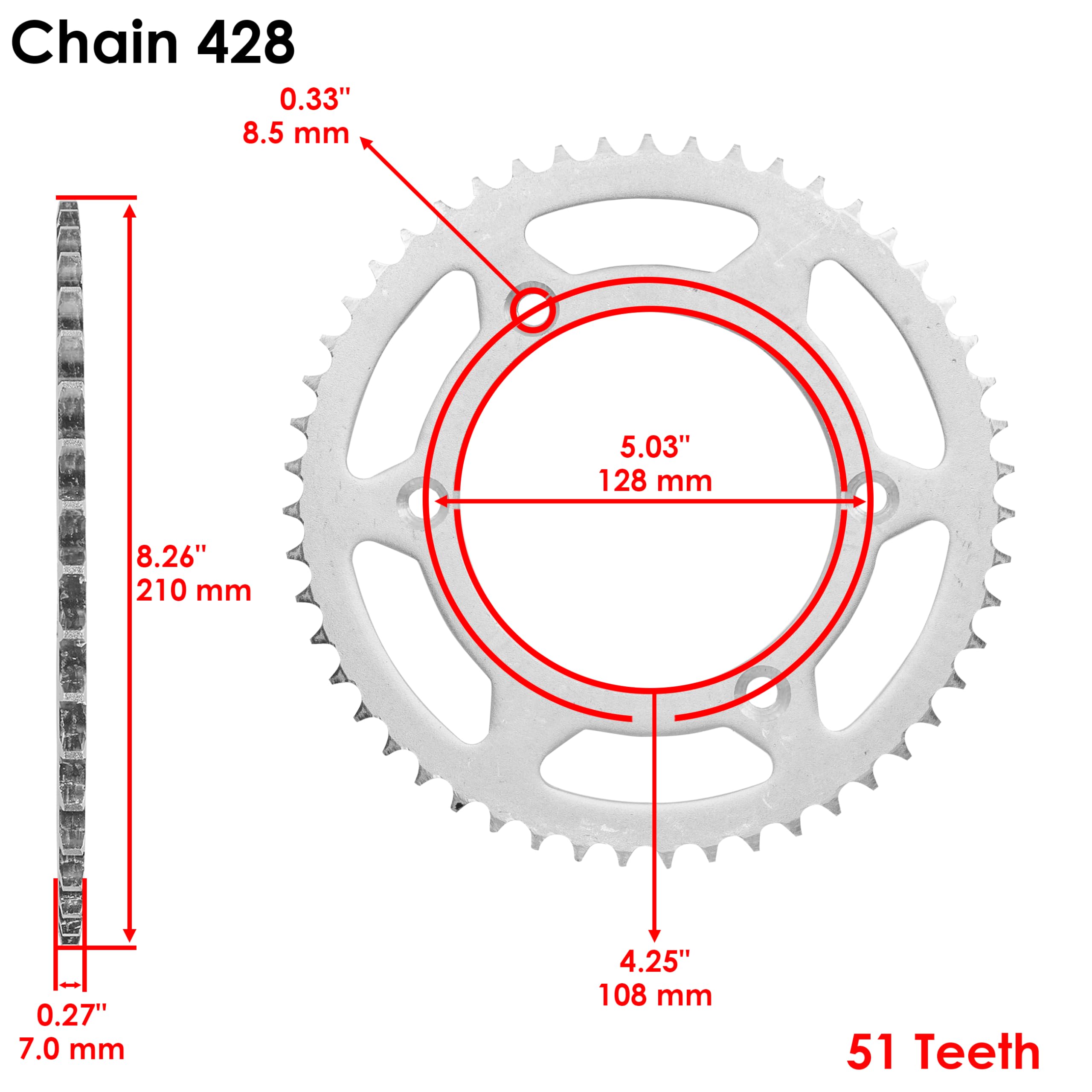 Amazon.com: Caltric Front and Rear Sprockets Kit Compatible with