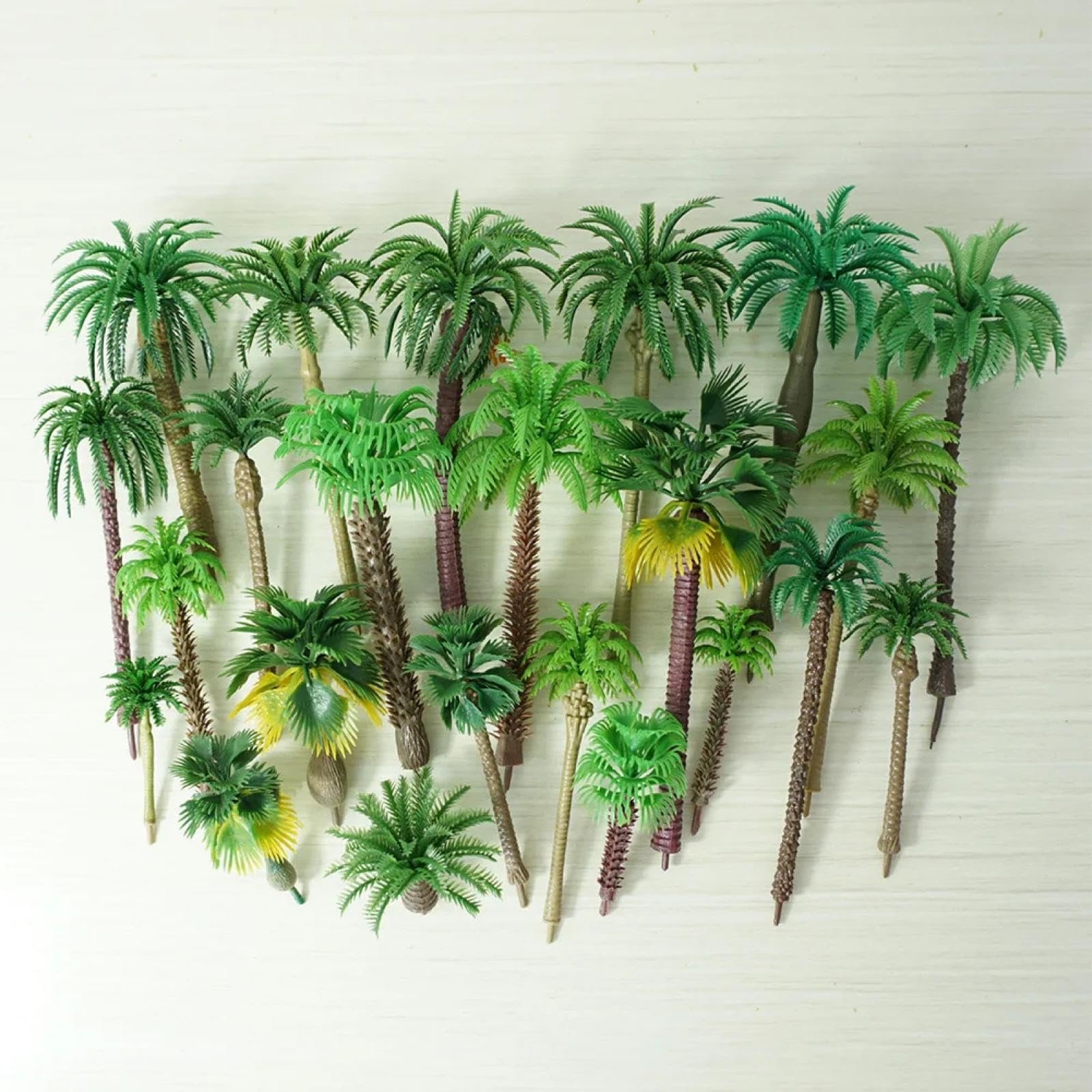 Miniatures de cocotier pour paysage tropical et maquette de train miniature réaliste