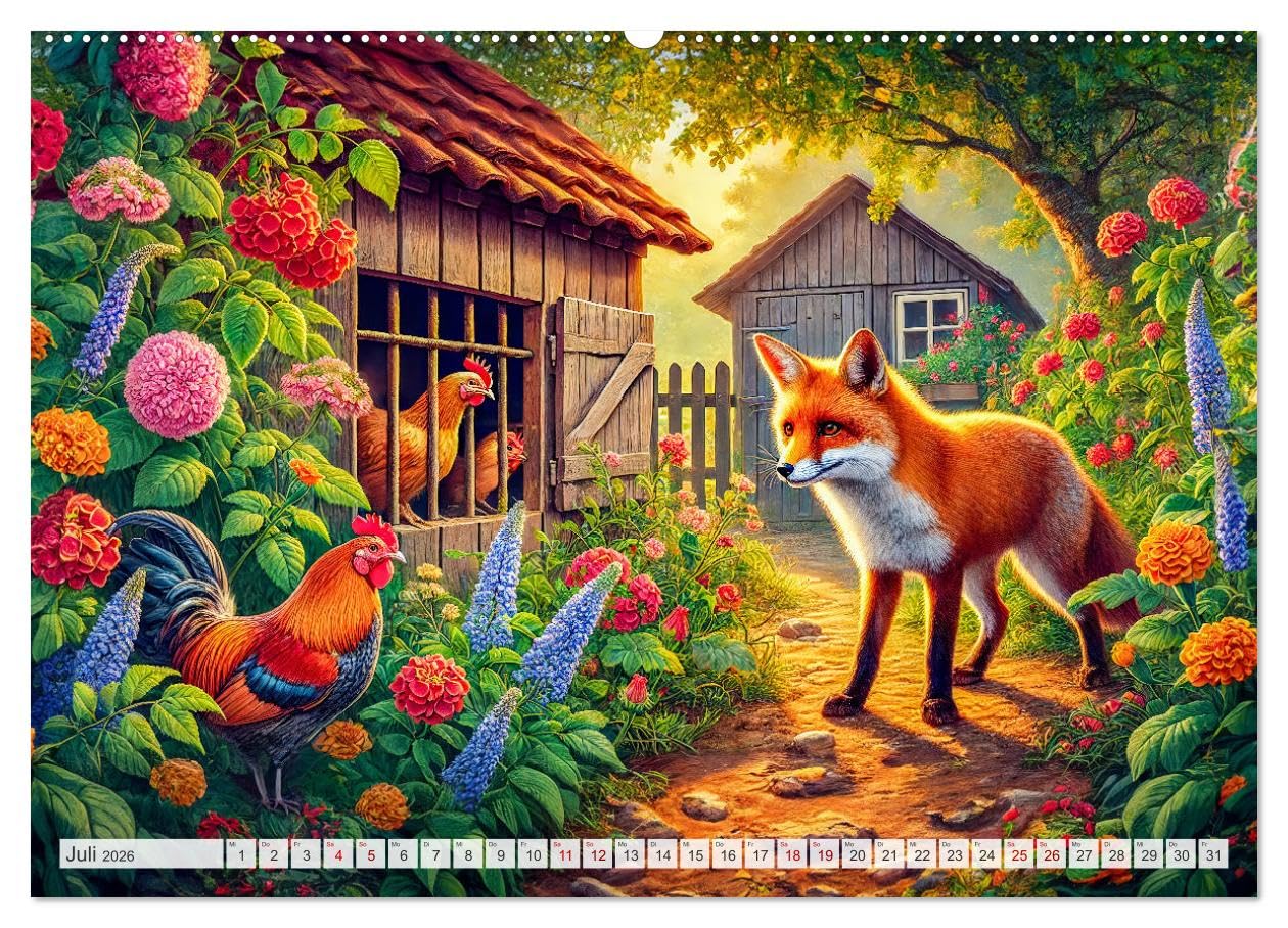 Tiere im Garten - Tierische Begegnungen in der grünen Oase (hochwertiger Premium Wandkalender 2026 DIN A2 quer), Kunstdruck in Hochglanz: Entdecken ... Tierwelt Ihres Gartens (CALVENDO Tiere)