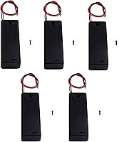 Vista 1 de Paquete de 5 soportes individuales de batería 1AA con cubierta e interruptor, soporte de batería AA con cables de plomo