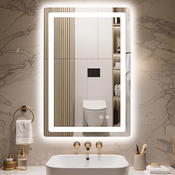 Delma 30x20 LED Bathroom Vanity Mirror with Lights, Anti-Fog, Dimmable