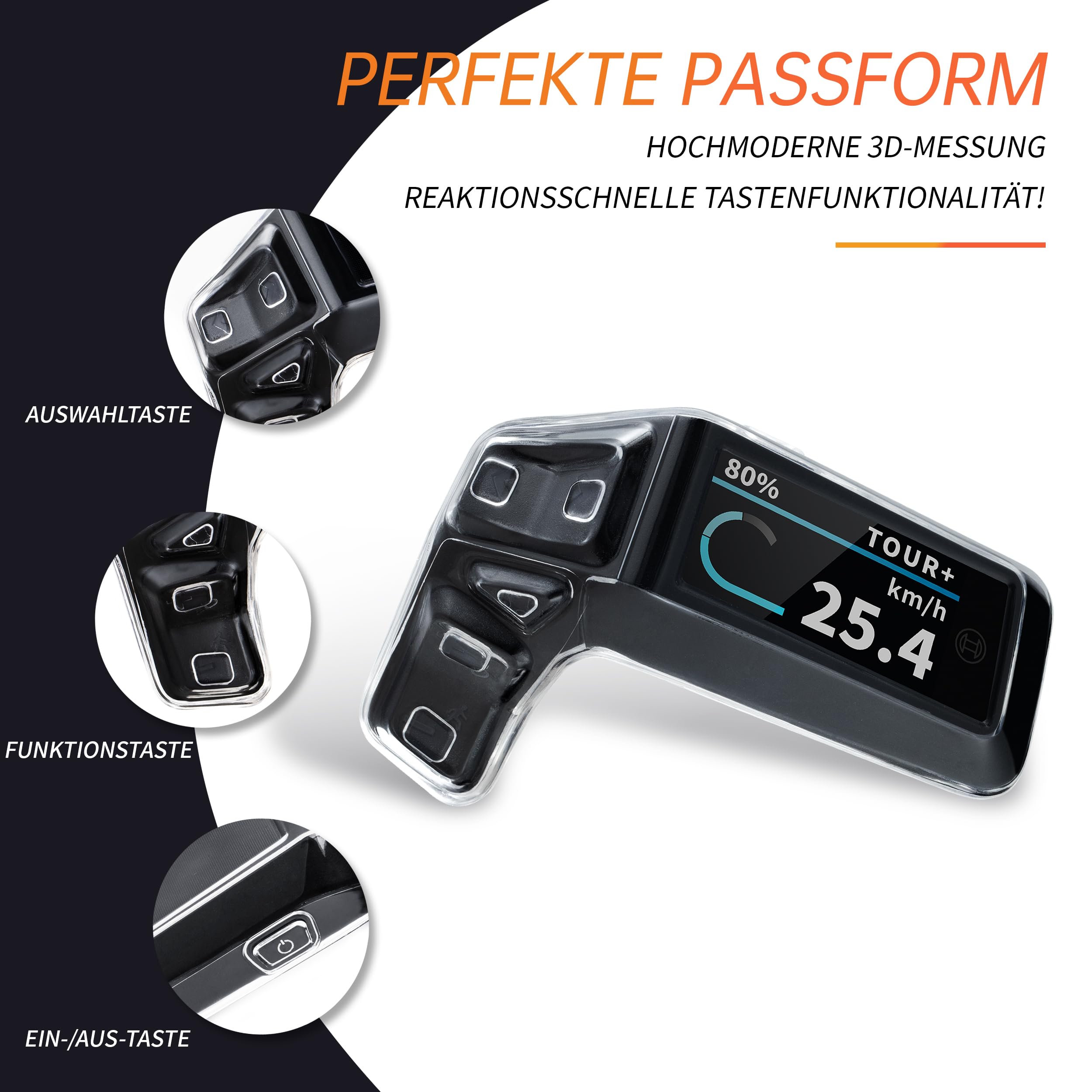 i-LEFANTE Etui ochronne do Bosch Purion 200, osłona ekranu roweru elektrycznego, przezroczysta i wodoodporna, ochrona przed wstrząsami i zarysowaniami (zestaw 1 szt.)