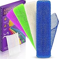 Vista 21 de 4 Piezas de Paño de Baño Exfoliante Toalla de Ducha Esponja de Red Africana Paño de Lavado Japonés Esponja Exfoliante para la Cara Esponja de Luffa