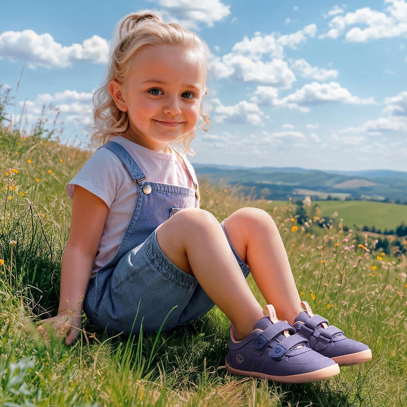 Giesswein Kids Barefoot - Atmungsaktive Barfußschuhe für Kinder | Breite Zehenbox & praktischer Klettverschluss – flexible Schuhe aus Baumwoll-Canvas mit natürlichem Laufgefühl