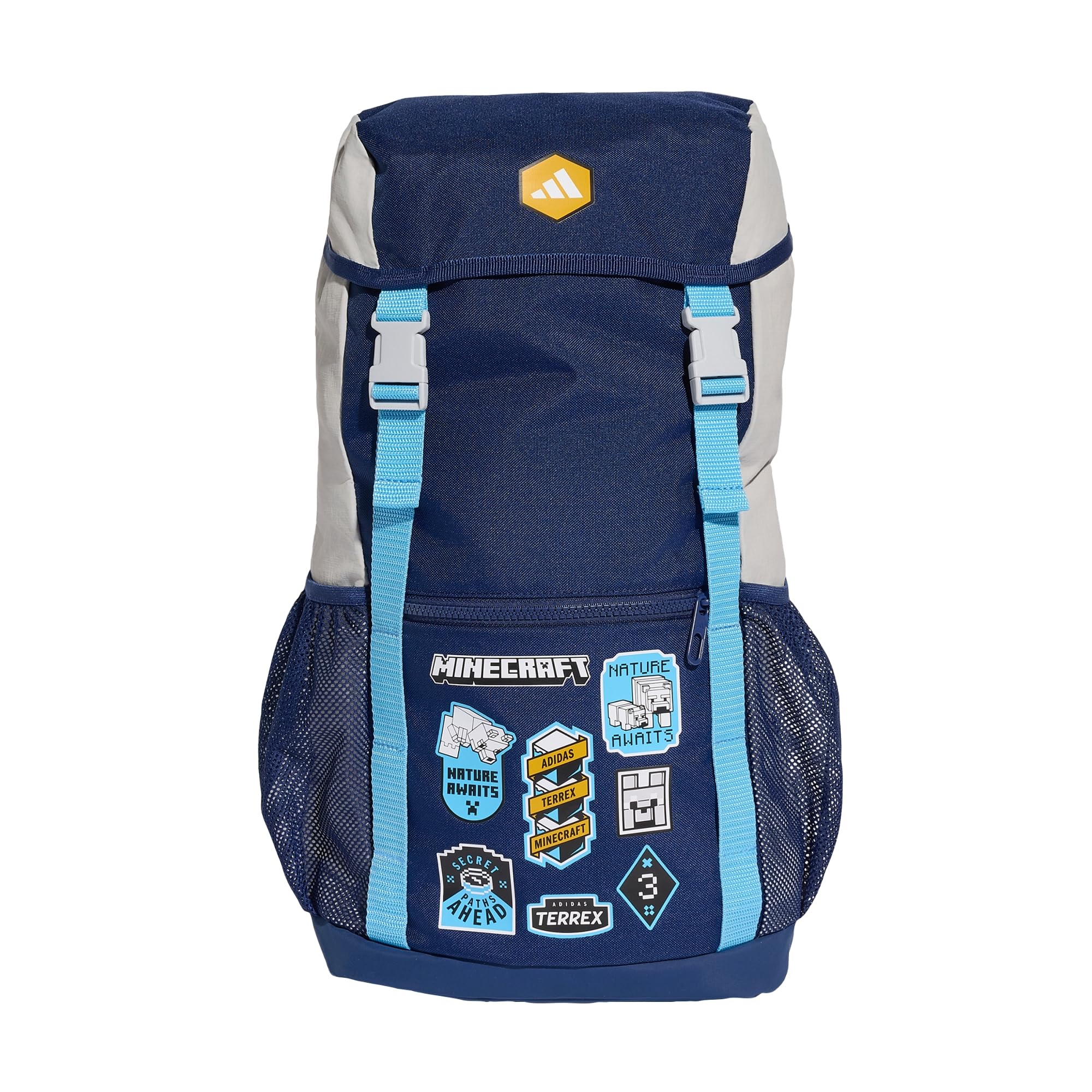 adidas Unisex Kids Minecraft Backpack, dark blue/lgh solid grey, One Size