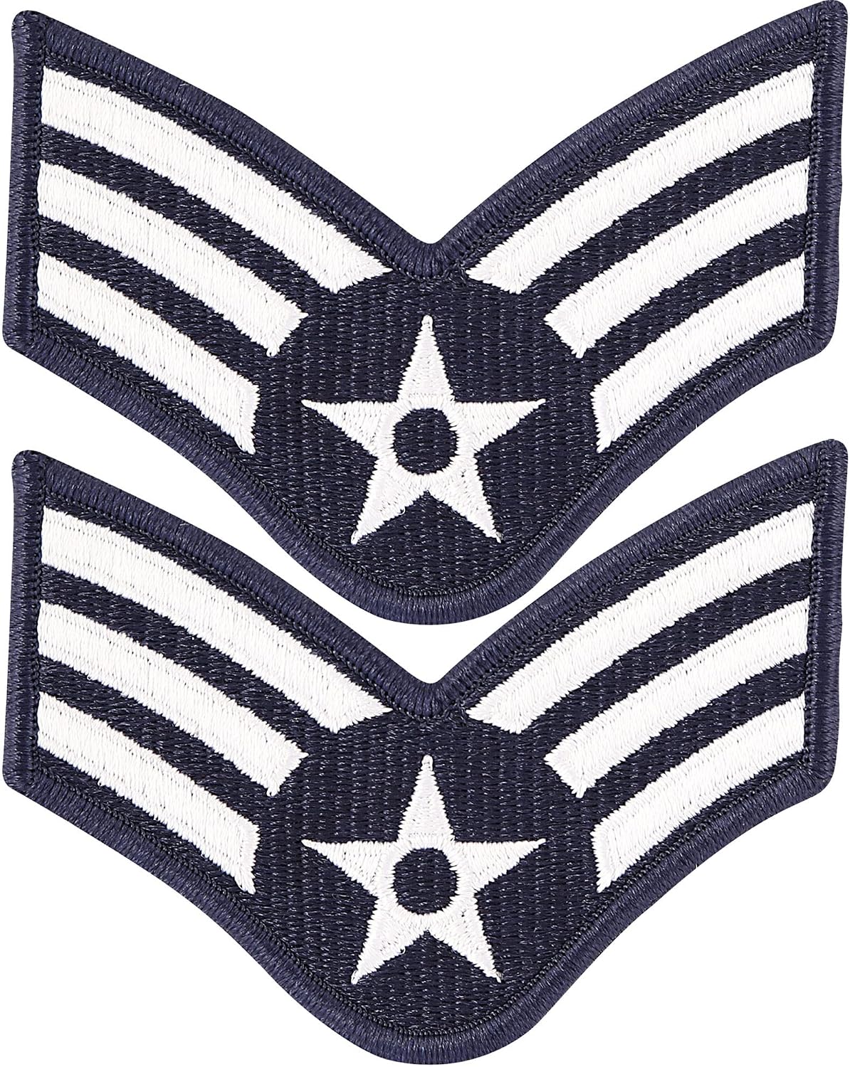 Air Force Senior Airman E-4 Full Color Embroidered Enlisted Rank - Large Size
