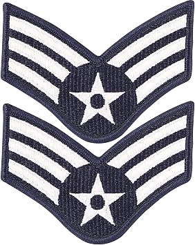 Air Force Senior Airman E-4 Full Color Embroidered Enlisted Rank - Large Size
