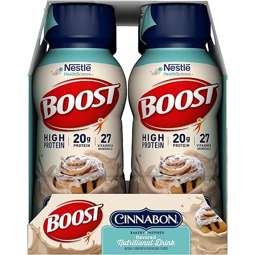 Miniatura 5 de BOOST Bebida nutricional alta en proteínas (Cinnabon, 6 unidades (paquete de 2))