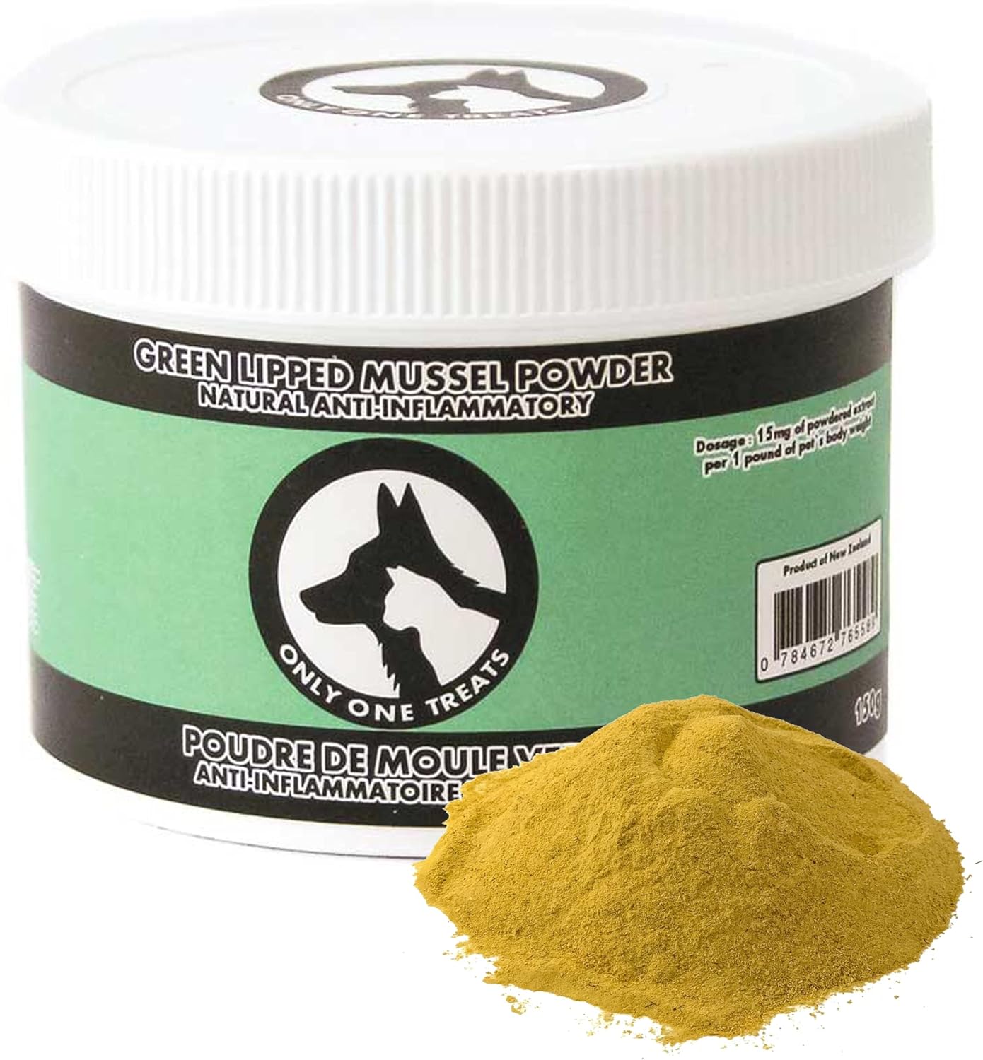 Only One Treats Green Lipped Mussel Powder Hip and Joint Supplement for