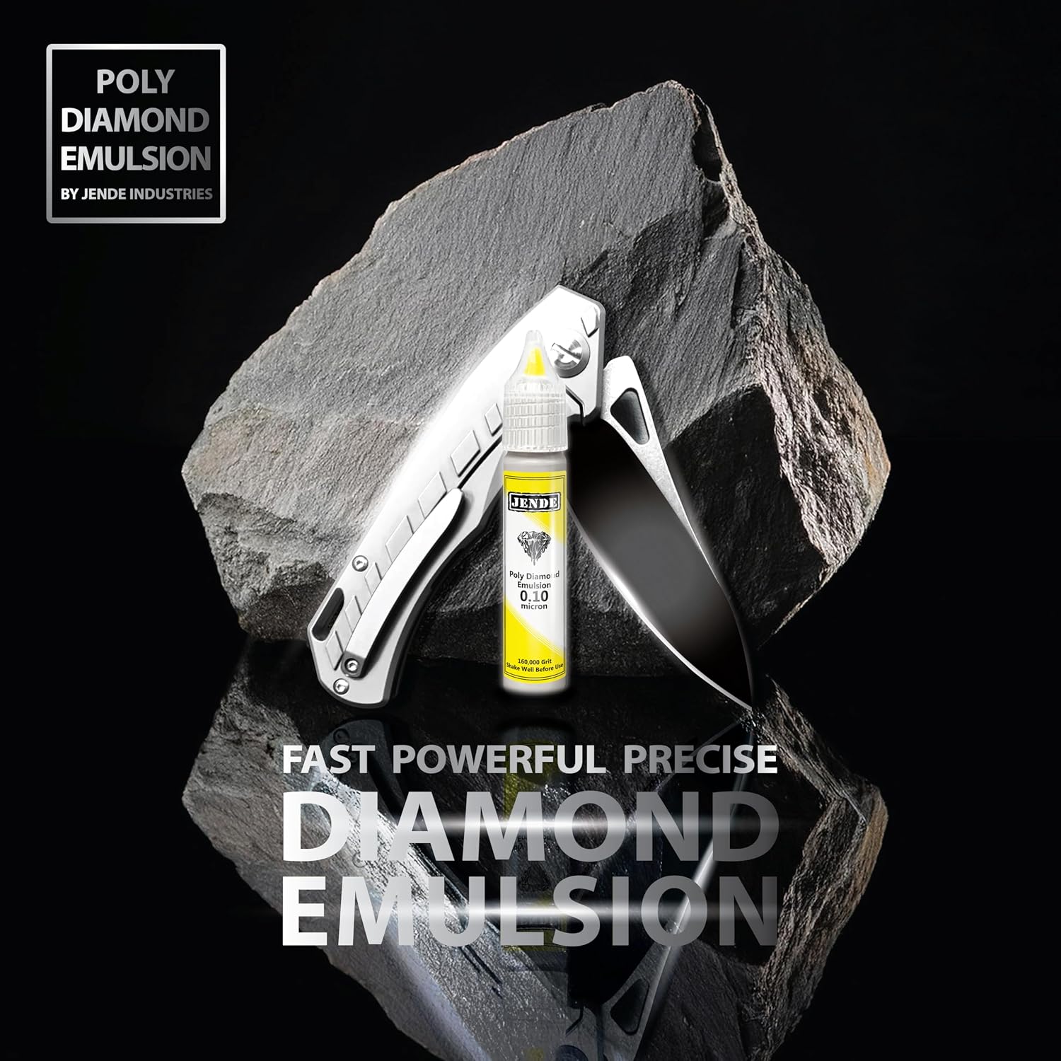 Jende 0.10 Micron Poly Diamond Emulsion 7ml – Diamond Stropping Compound for Knives, Straight Razors, Leather & Nanocloth Strops