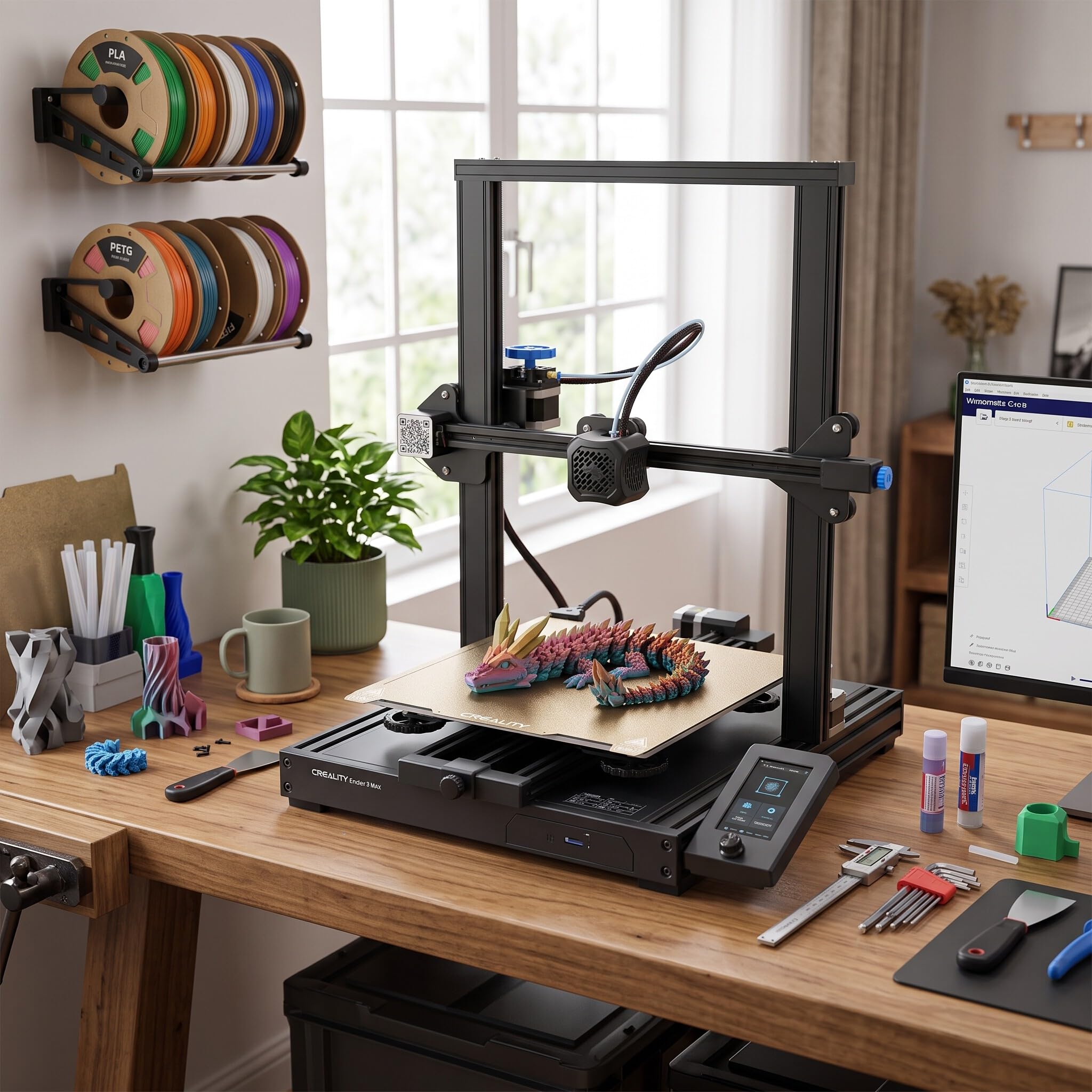 Cocoarm 3D-Drucker-Bauplatte, PEI-Strukturbeschichtung, Flexible 415 X 415 Mm Große Plattform für Ender-5