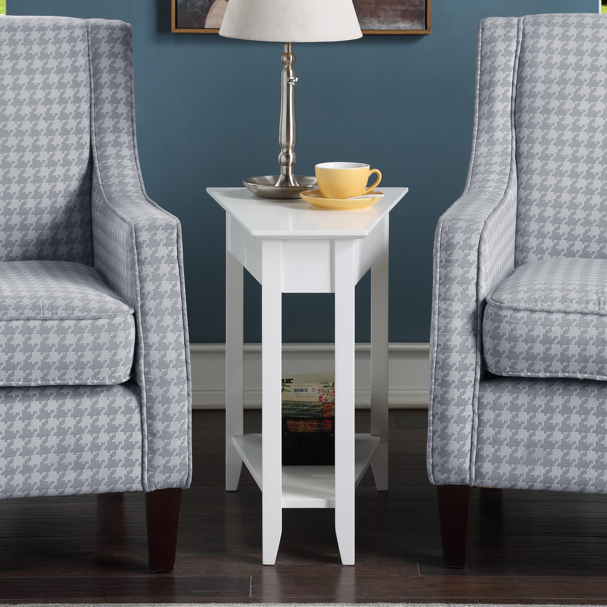 Convenience Concepts American Heritage End Table with Drawer and Shelf, Cherry, 18 in x 18 in x 26 in