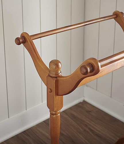 Miniatura 11 de Powell Furniture Colcha terminada Powell Boonie - Estante para mantas, estándar, roble nostálgico