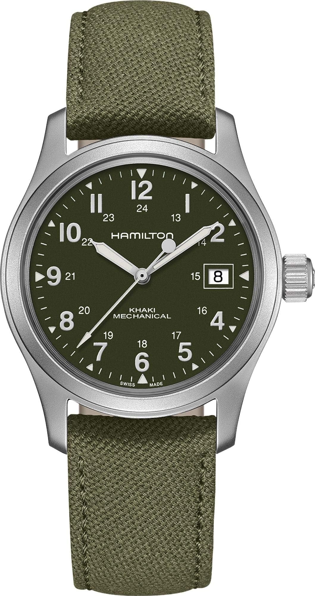 【正規輸入品】[ハミルトン]HAMILTON 腕時計 正規保証 カーキ フィールド メカニカル 38mm アナログ グリーン文字盤 H69439363 メンズ