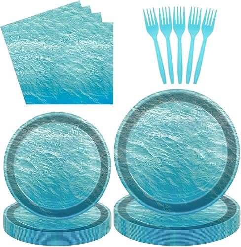 Miniatura 8 de 96 platos de papel de béisbol y servilletas para fiesta, platos de fiesta de béisbol, servilletas y tenedores, juego de vajilla desechable para