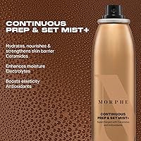 Vista 3 de Spray de ajuste Morphe Mini Continuous Prep & Set - Spray de ajuste para maquillaje de tamaño de viaje - Bruma facial microfina enriquecida