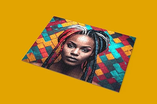 Miniatura 4 de Africa Jigsaw Puzzle Adventure 1000 piezas LewisRenee Masterpiece, arte afroamericano atractivo para adultos, potenciador de poder cerebral y