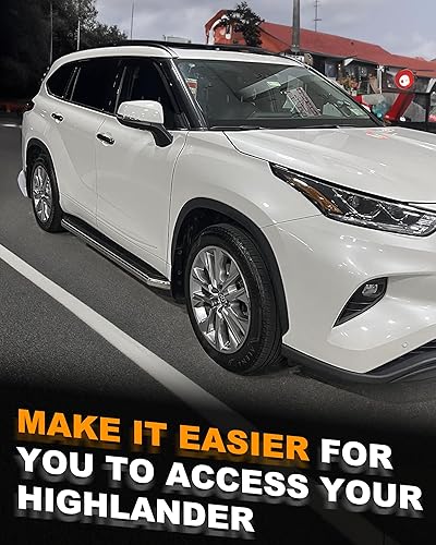 Miniatura 6 de Snailfly Compatible con Toyota Highlander XU70 2020-2026 Estribos Laterales Tablero de Escalón (4.17 pulgadas)