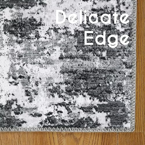 Miniatura 5 de Alfombra lavable a máquina de 5 x 7 pulgadas, moderna, abstracta, envejecida, para interiores, suave, cubierta de suelo de pelo bajo, alfombra de