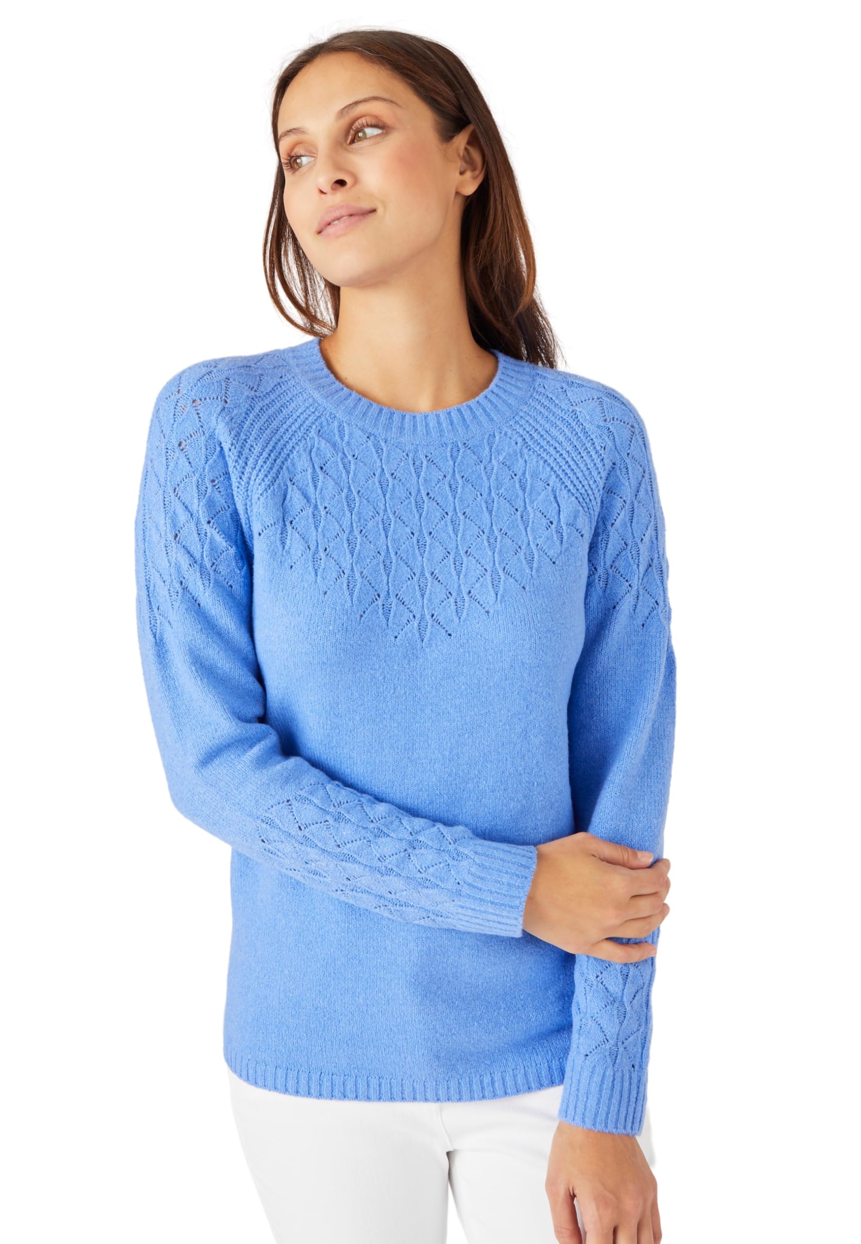 Damart - Fancy Knit Jumper, Aqua, 10/12