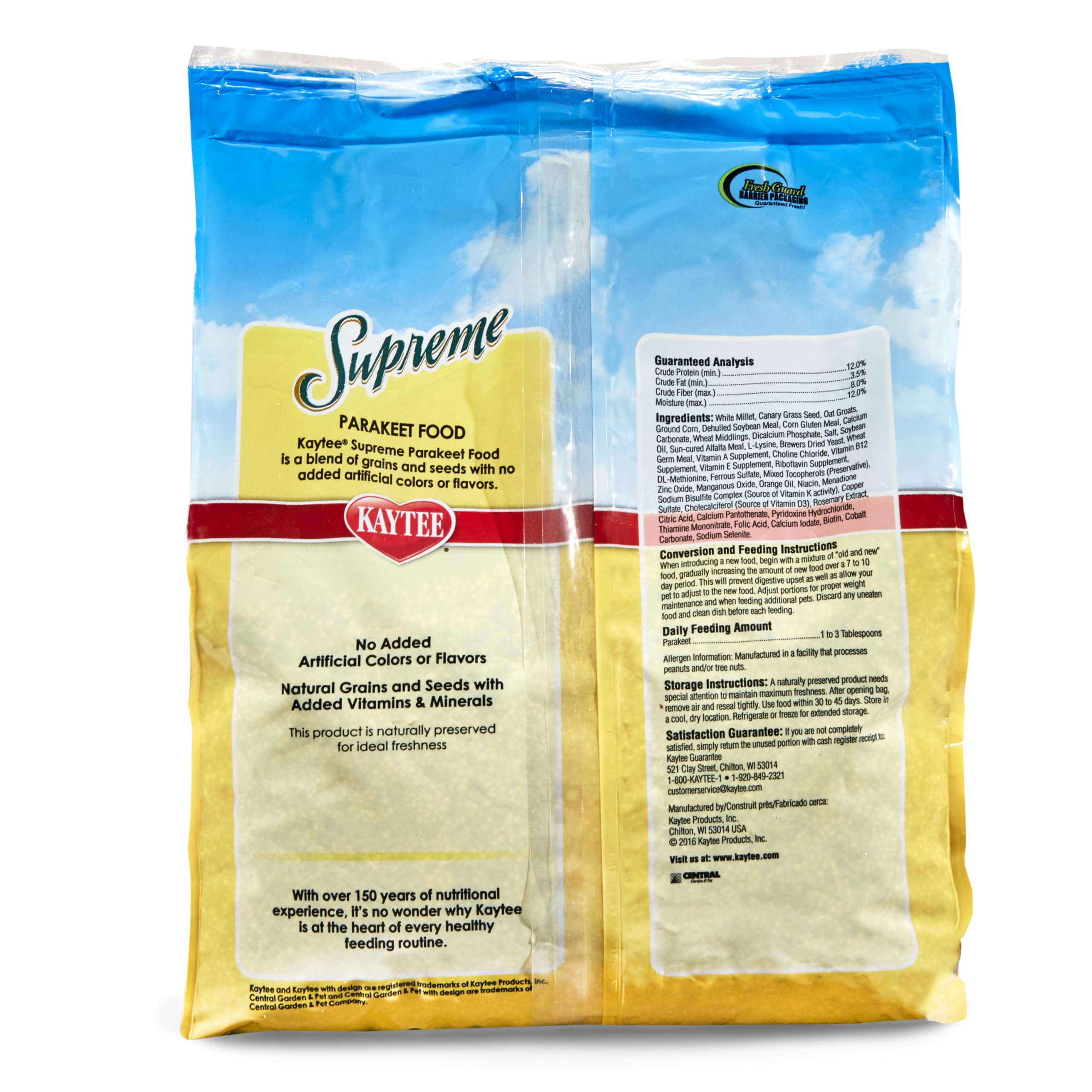 Kaytee Supremo pájaro Alimentos para Parakeets