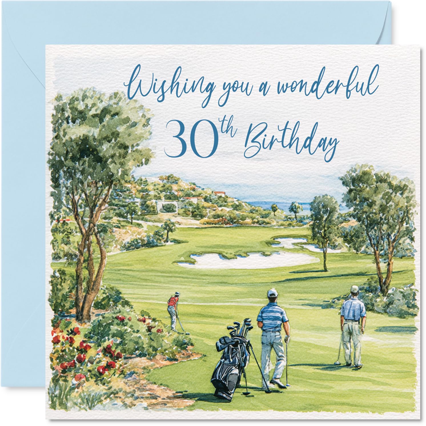 30th Birthday Cards for Men, Golf Celebration