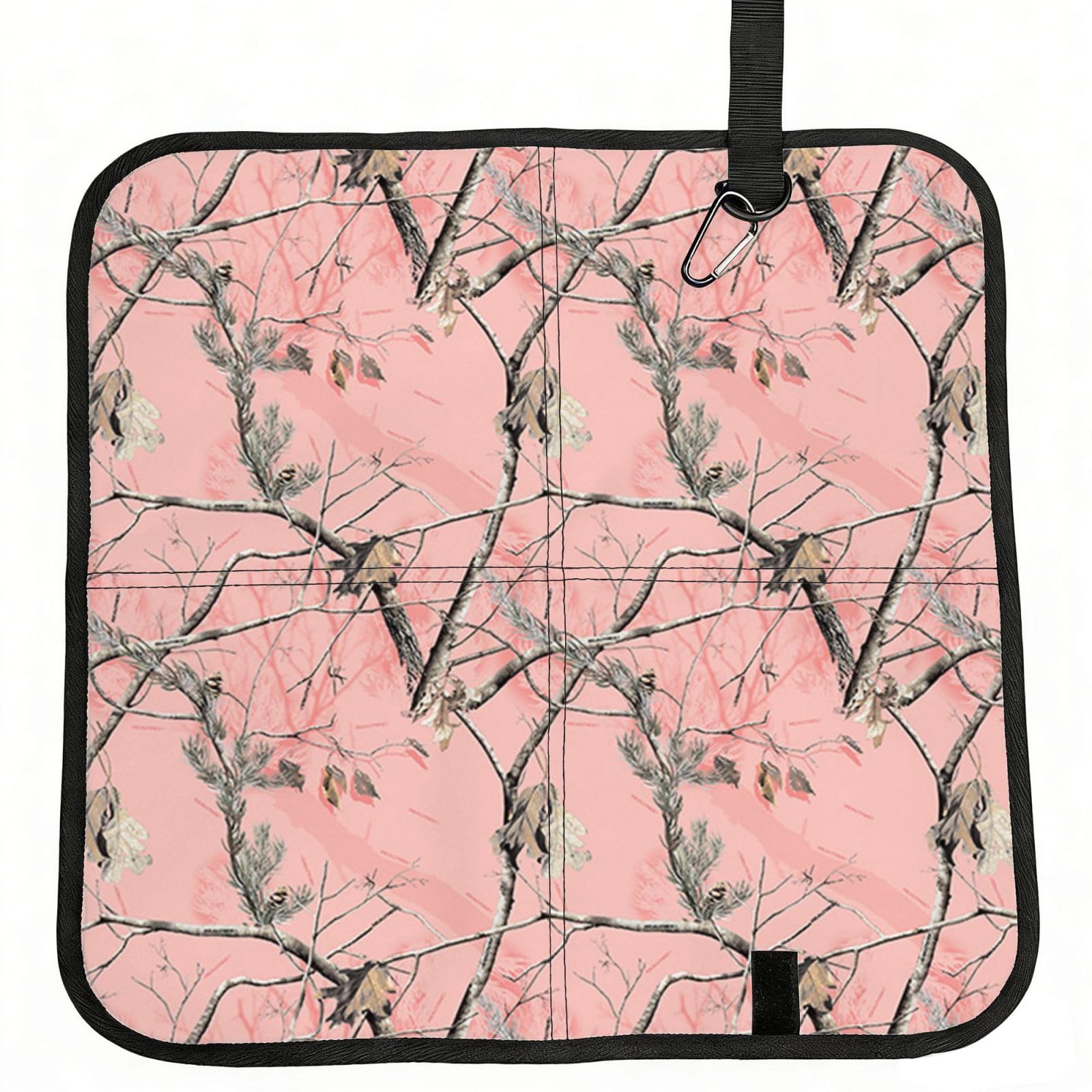 ERCgad Red Leaves Camo Print Foldable Seat Cushion Portable Chair Pad Lightweight Travel Outdoor Office Home
