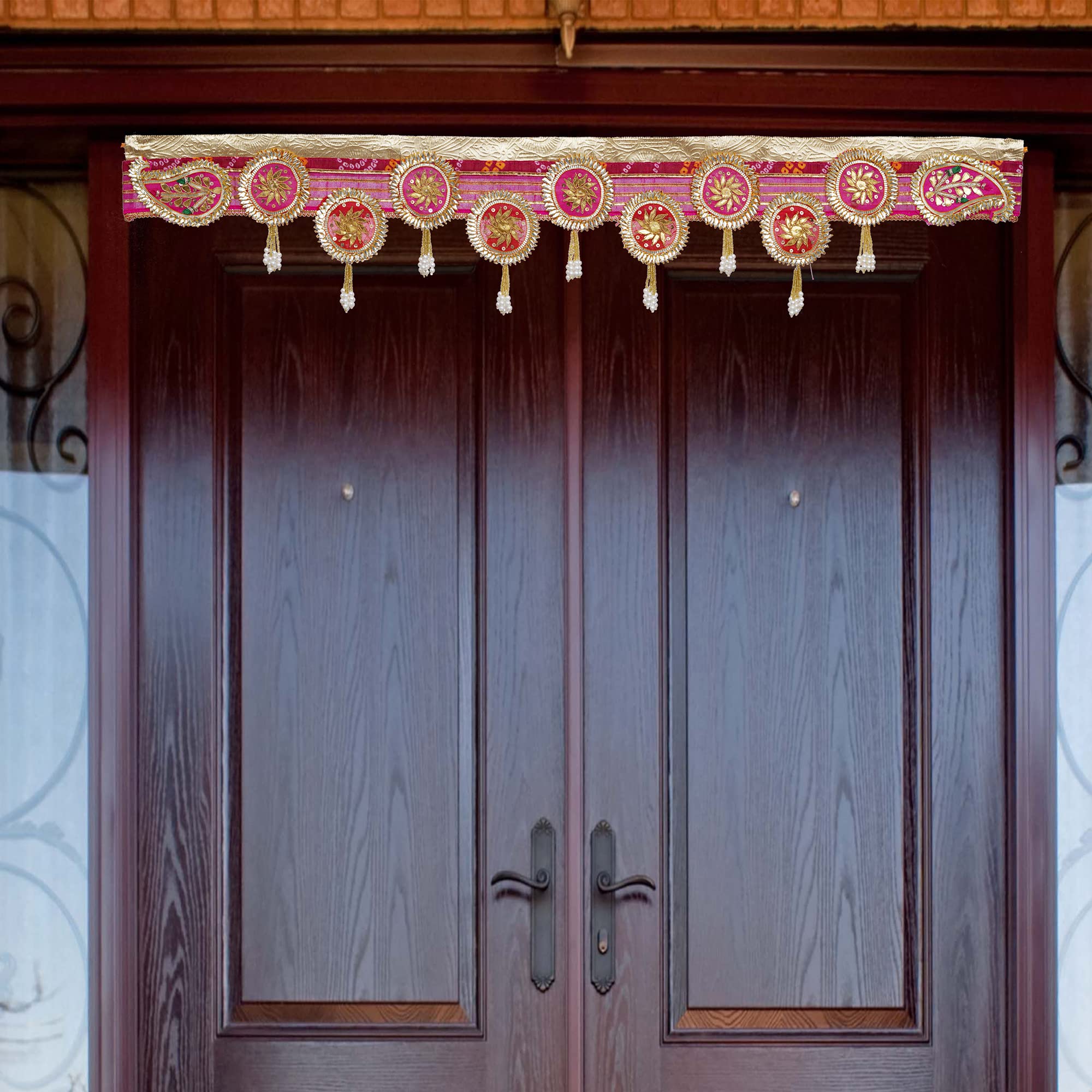 Webelkart Toran De Porte Swastika Ganesh De Qualité Supérieure Fait à La Main Pour Porte D