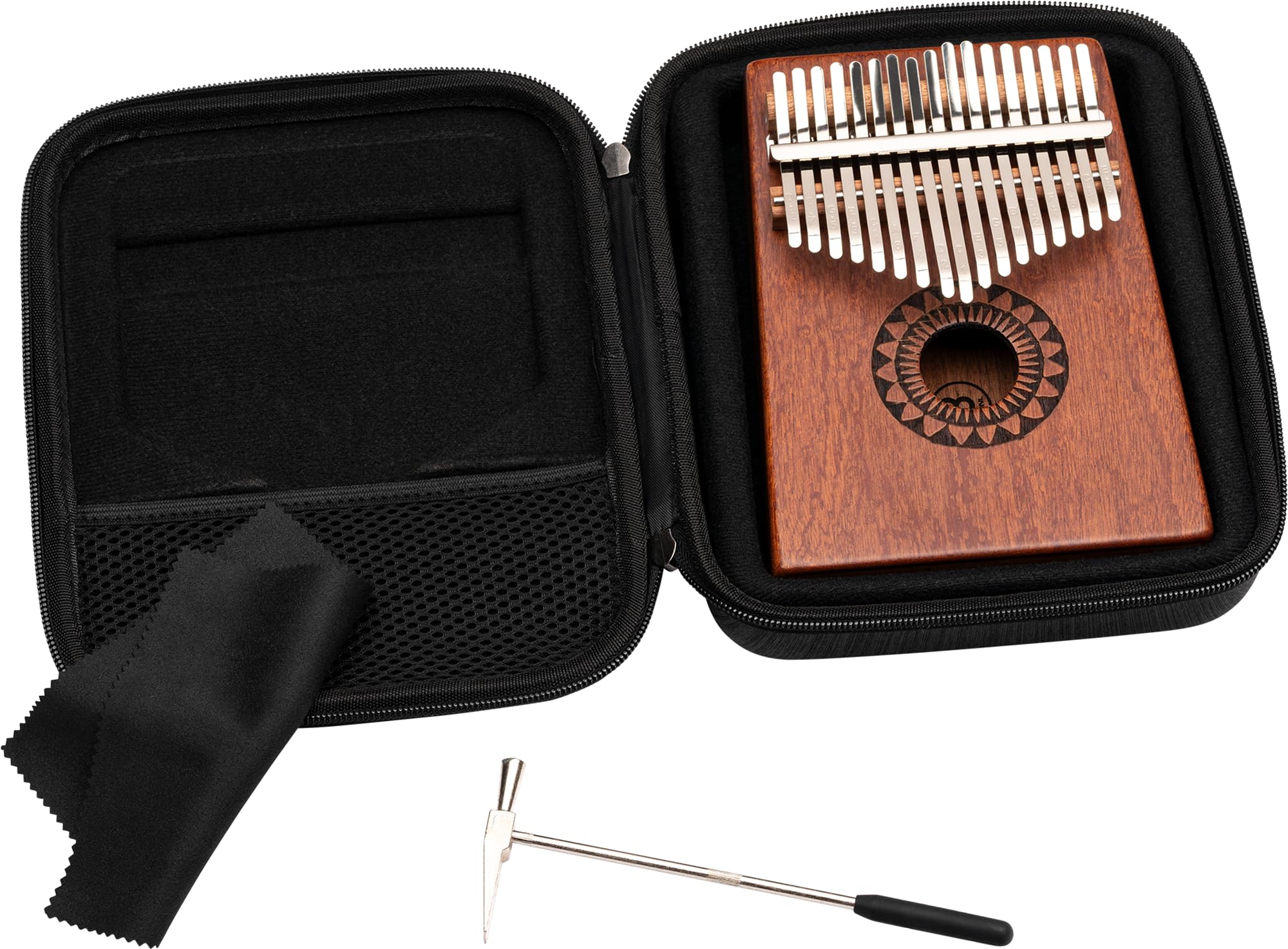 Meinl Percussion Kalimba Piano à pouce, 17 touches, avec marteau d'accordage et étui, pour la méditation, l'ASMR, la thérapie sonore et le yoga (KA17SU)