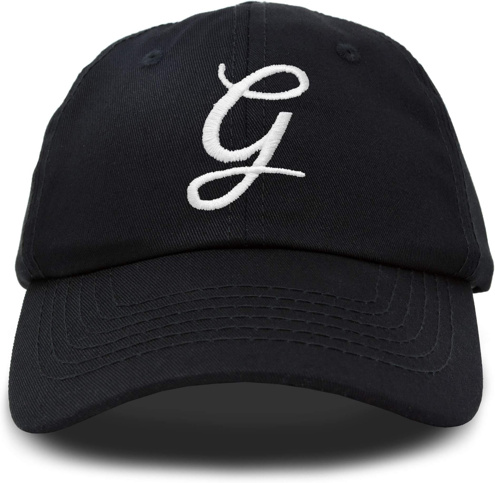 DALIX Initial Hat Letter G Womens Baseball Cap Monogram Cursive Embroider