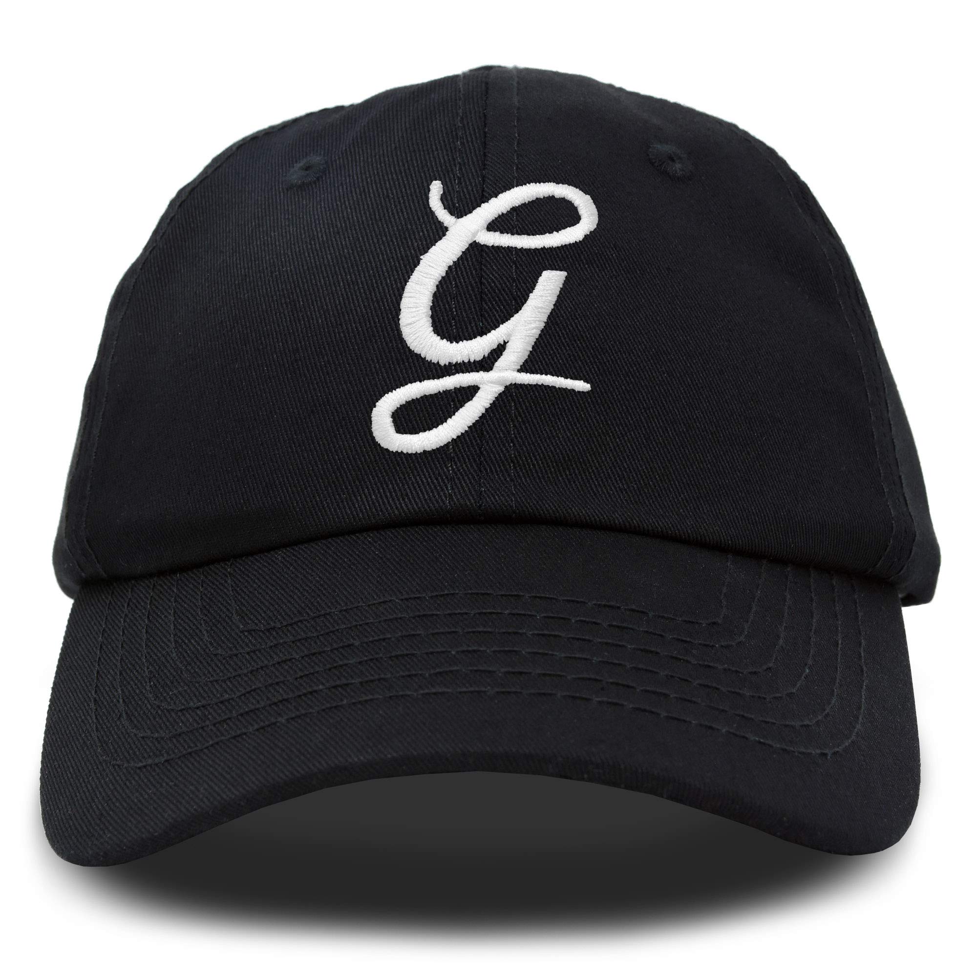DALIX Initial Hat Letter G Womens Baseball Cap Monogram Cursive Embroider