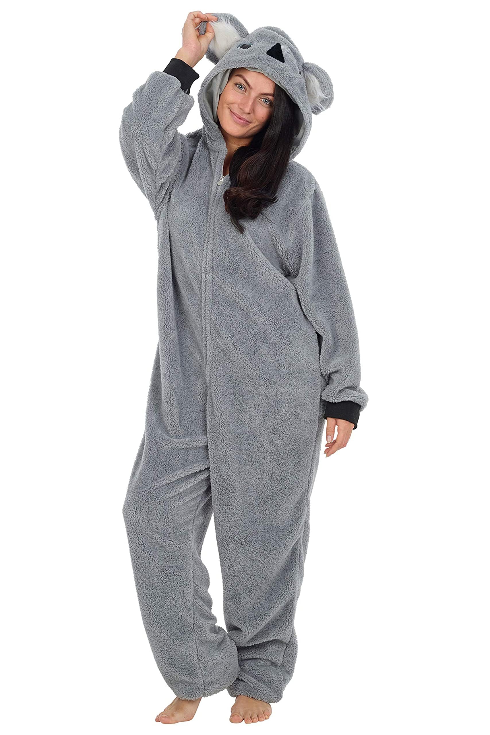 CityComfort Pigiama Intero Donna - Pigiamone Intero in Pile S-XL Caldo e Morbido