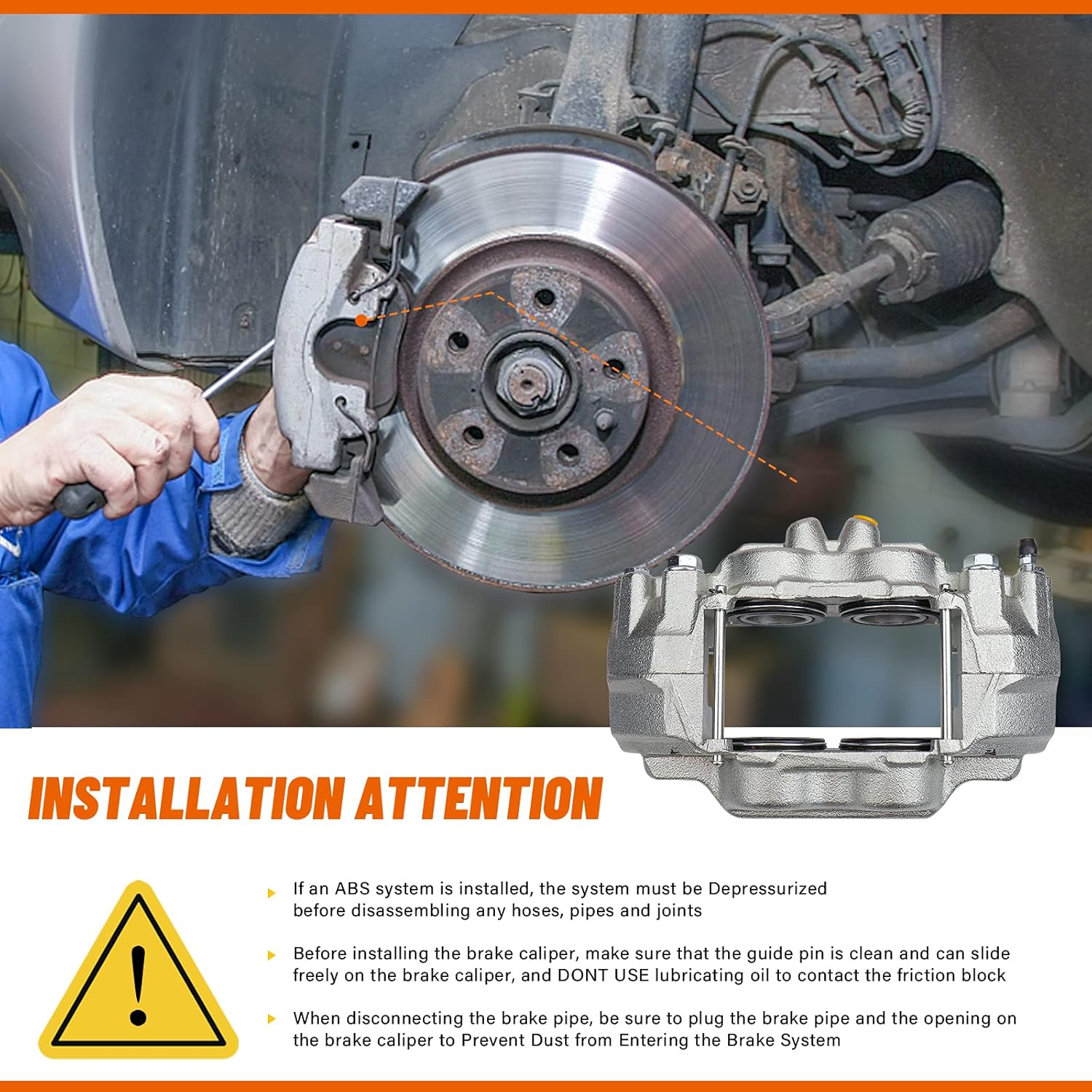 DRIVESTAR 192984 192985 New Left & Right Front Brake Calipers, fit 2003-2009 for Toyota 4Runner/ 2007-2014 FJ Cruiser/ 2005-2015 Tacoma/ 2000-2006 Tundra