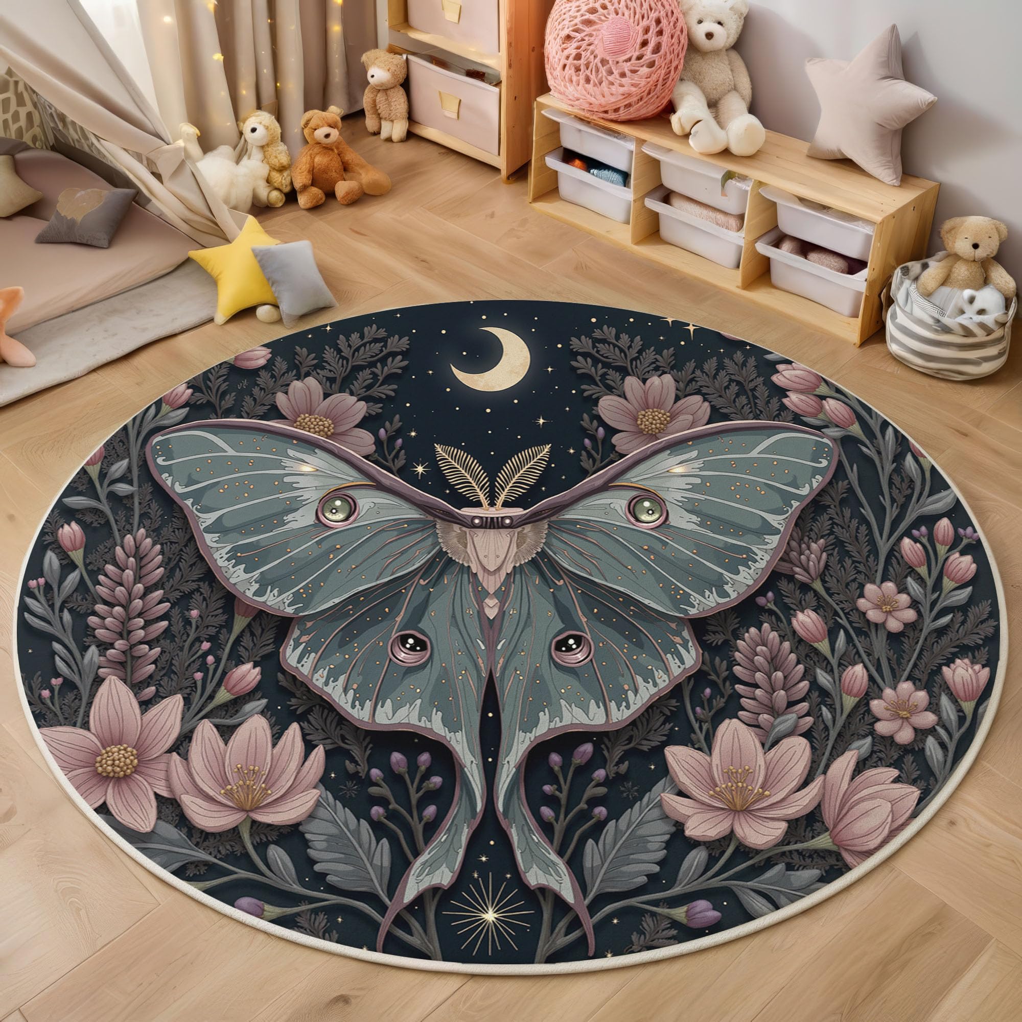 Tapis de sol décoration fantastique rose lune pour réinventer la nurserie