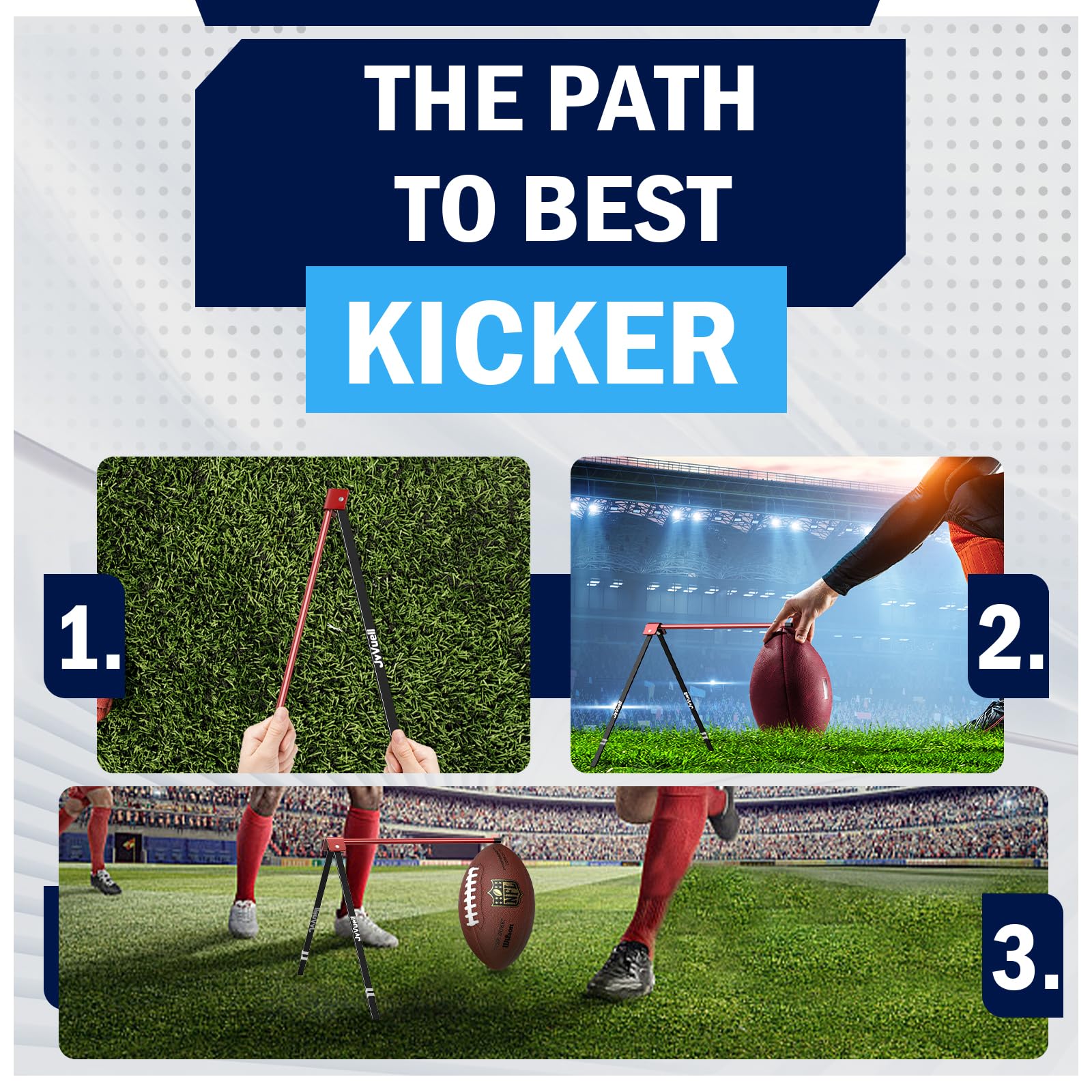 Football Kicking Holder Tee, Metals - Field Goal Kickoff Training - View #12