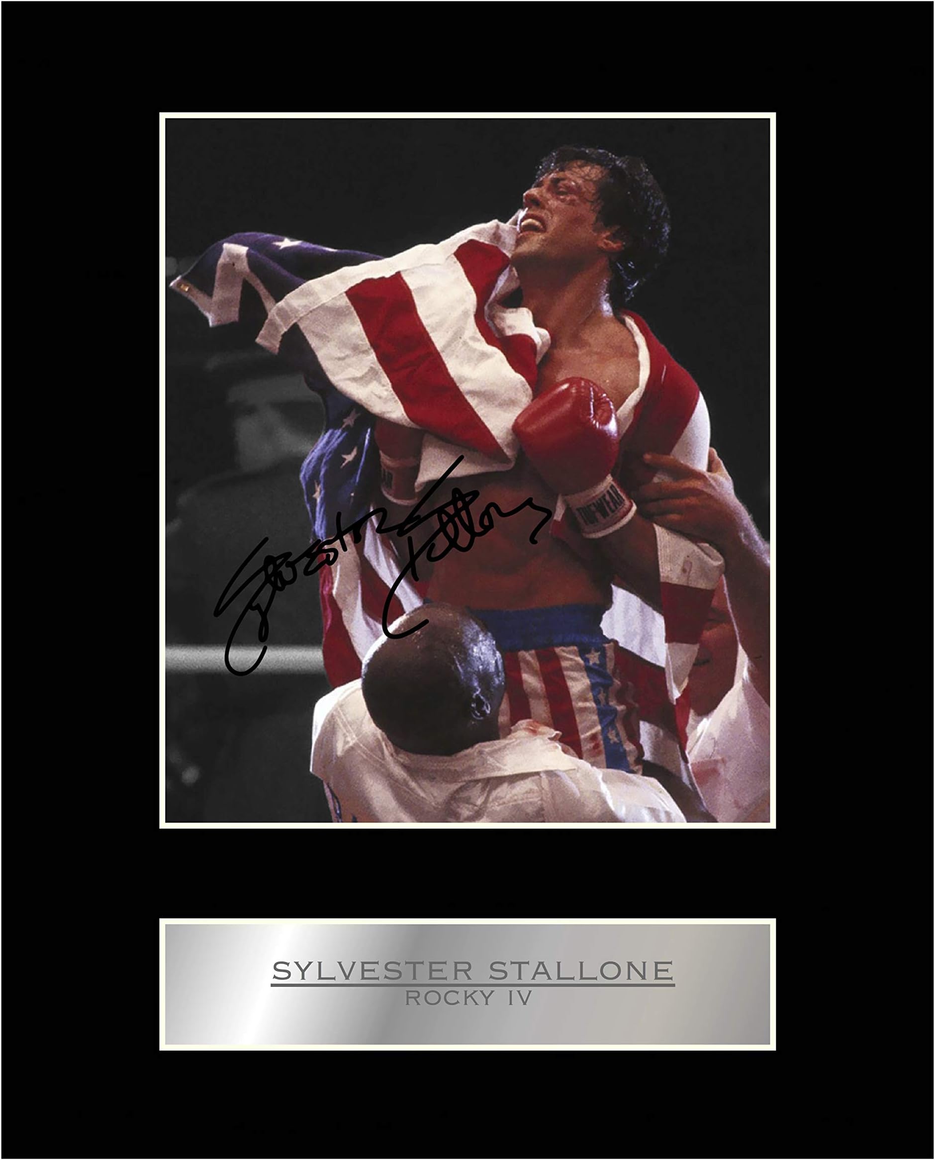 Sylvester Stallone Signed Mounted Photo Display Rocky IV