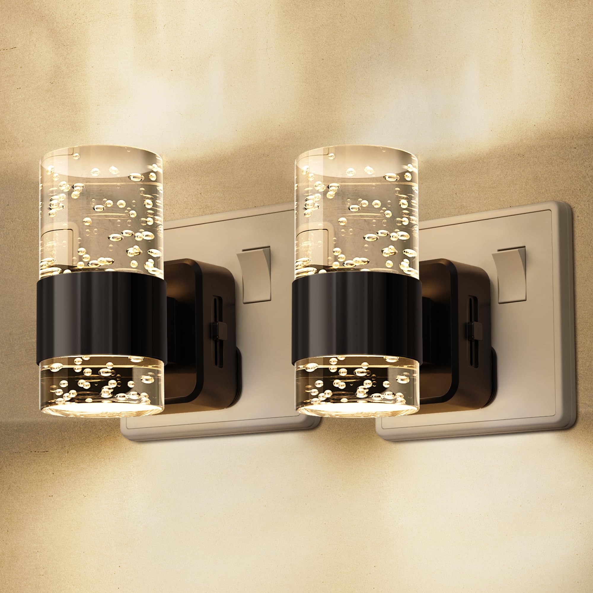 LOHAS-LED Night Light, Dusk to Dawn Sensor Night Light Plug in, Amber/3000k/5000K Adjustable Color Temperature, 3 Brightness Levels, Acrylic Modern Nightlight for Hallway, Stair, Bedroom,1 Pack — view 23