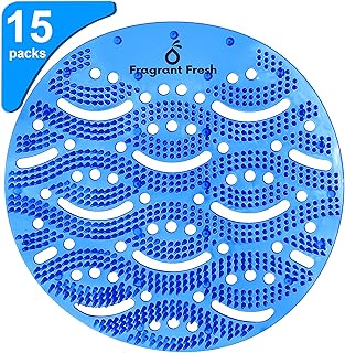 Fragrant Fresh Urinal Screen Deodorizer, Fresh Scented Urinal Screen With Easy Fit & Multiple use (Blue Ocean, 15 Pack)